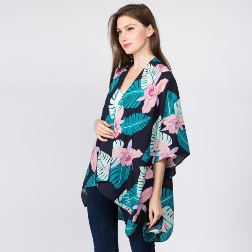Women’s tropical kimono cardigan